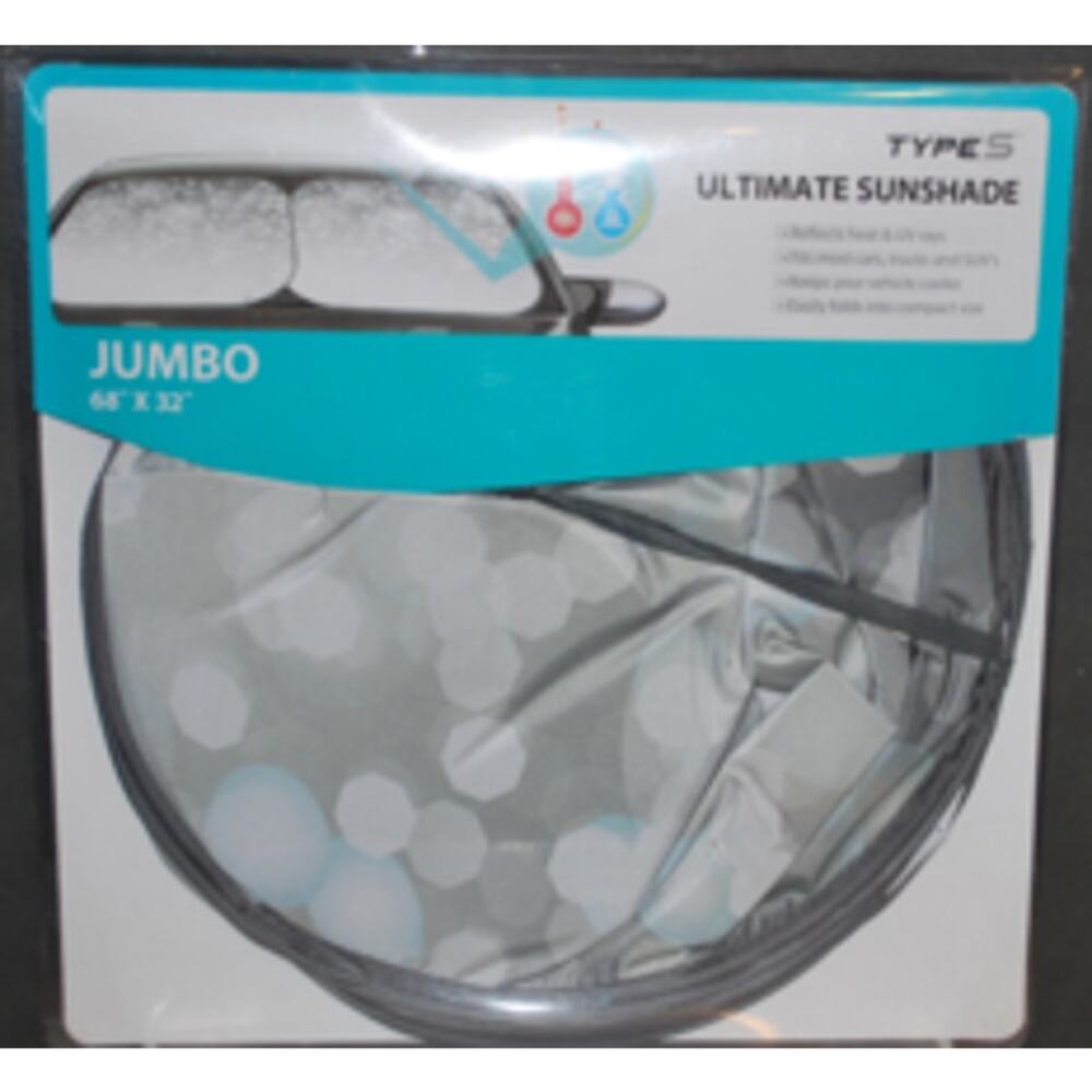 Auto Sun Shade JUMBO 68" x 32" Raindrop Pattern